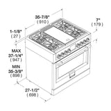 36" DUAL FUEL PRO RANGE WITH GRIDDLE