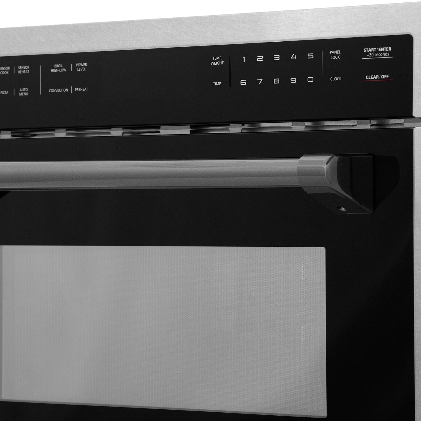 ZLINE 24 In. Autograph Microwave Oven in DuraSnow Stainless with Matte Black Accents (MWOZ-24-SS-MB)