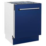 ZLINE 24" Tallac Series 3rd Rack Dishwasher with Traditional Handle, 51dBa (DWV-24) [Color: Blue Gloss]