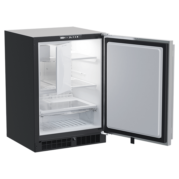 24-In Built-In Refrigerator Freezer With Crescent Ice Maker with Door Style - Stainless Steel