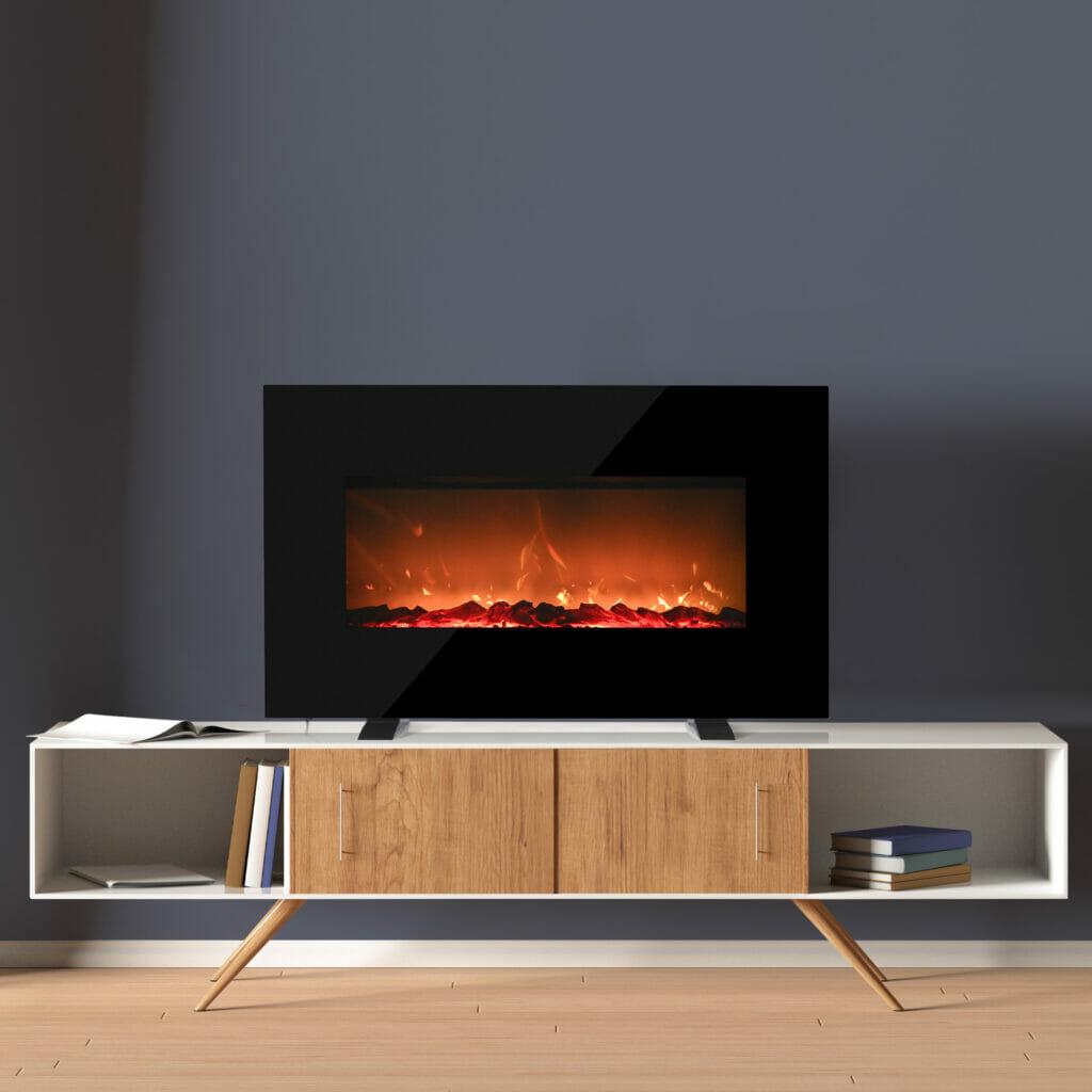 Danby Designer 38" Wall Mount Electric Fireplace in Black