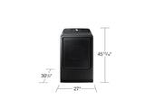 7.4 cu. ft. Smart Gas Dryer with Steam Sanitize+ in Brushed Black