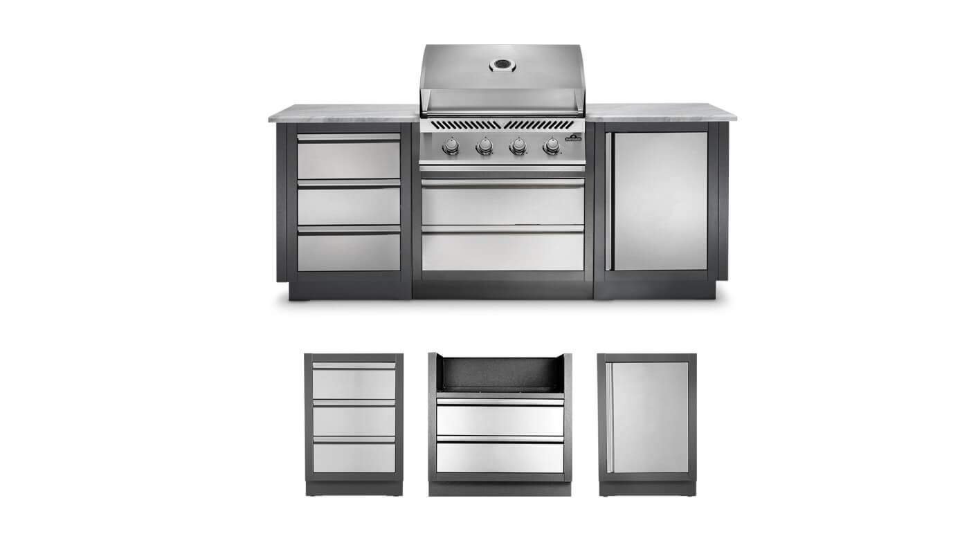 OASIS 100 Outdoor Kitchen, Built-in 500 Series 32 Built-in 500 Series 32 , Propane, Stainless Steel