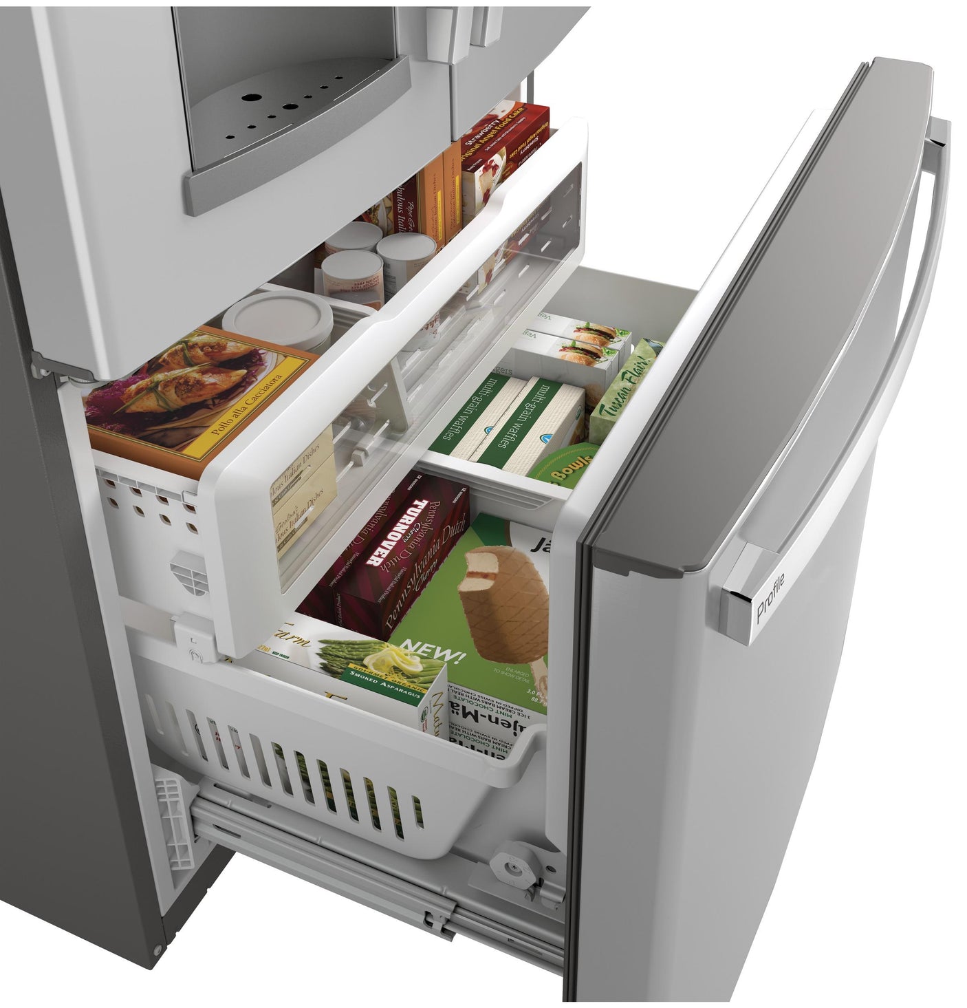 GE Profile™ ENERGY STAR® 27.7 Cu. Ft. Fingerprint Resistant French-Door Refrigerator with Hands-Free AutoFill