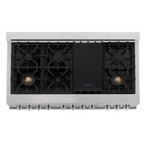 ZLINE 48" 6.0 cu. ft. Range with Gas Stove and Gas Oven in ZLINE DuraSnow Stainless Steel® (RGS-SN-48) [Color: Red Matte]