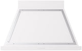 Nostalgie 40 Inch White Wall Mount Convertible Range Hood