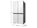 Bespoke Counter Depth 4-Door Flex™ Refrigerator (23 cu. ft.) with Beverage Center™ in White Glass - (with Customizable Door Panel Colors)