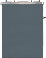 Majestic II 30 Inch Electric Freestanding Range in Blue Grey with Chrome Trim