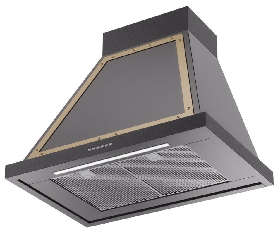 Nostalgie 30 Inch Glossy Black Wall Mount Convertible Range Hood