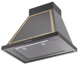 Nostalgie 30 Inch Glossy Black Wall Mount Convertible Range Hood