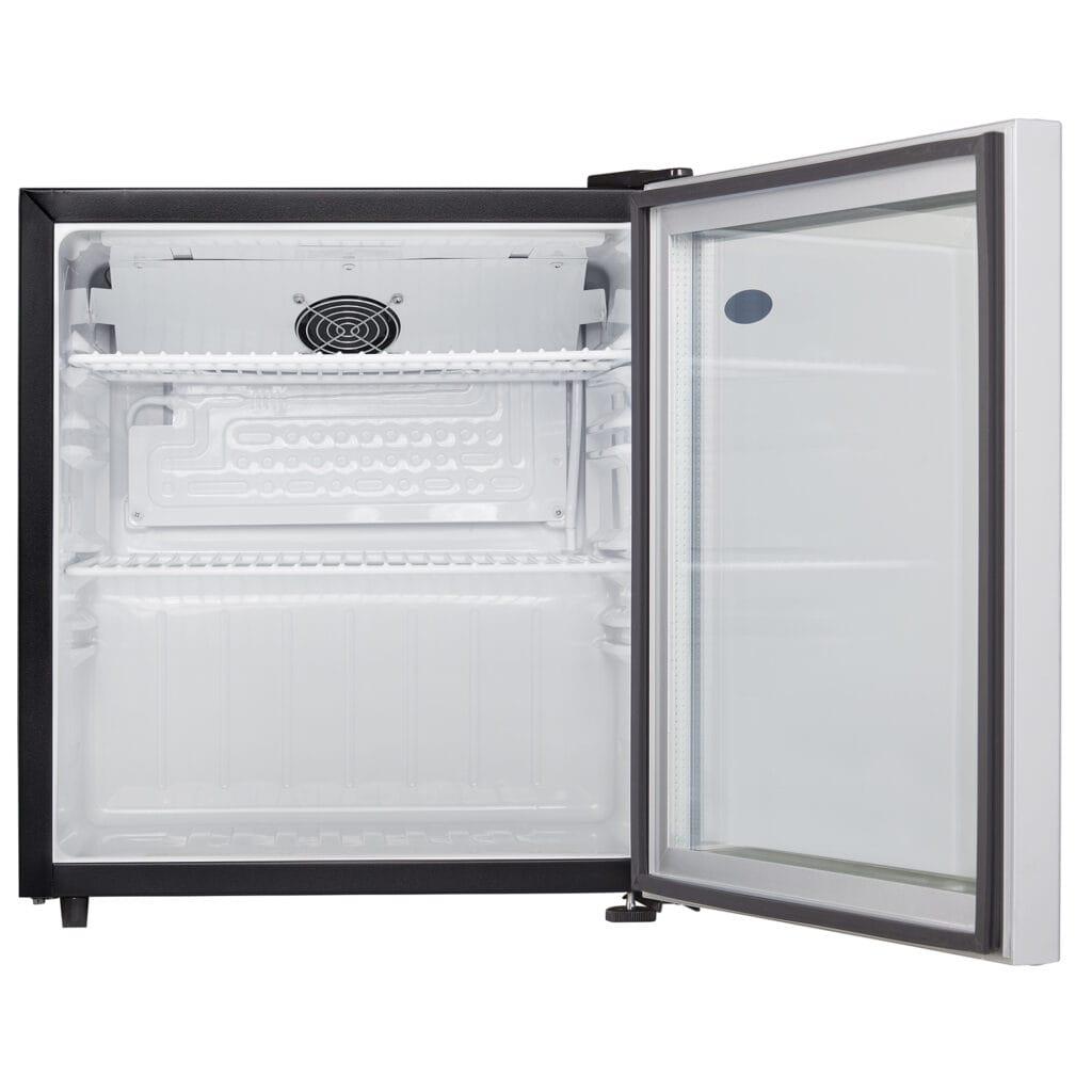 Danby 1.6 cu. ft. Compact Glass Door Fridge in Platinum