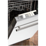 ZLINE 24 in. Top Control Dishwasher with Stainless Steel Tub and Modern Style Handle, 52dBa (DW-24) [Color: White Matte]