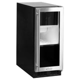 15" Marvel Clear Ice Machine with Arctic Illuminice Lighting and Glass Door - Gravity Drain - Stainless Steel Framed Glass Door, Left Hinge