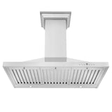 ZLINE Convertible Vent Wall Mount Range Hood in Stainless Steel with Crown Molding (KBCRN)