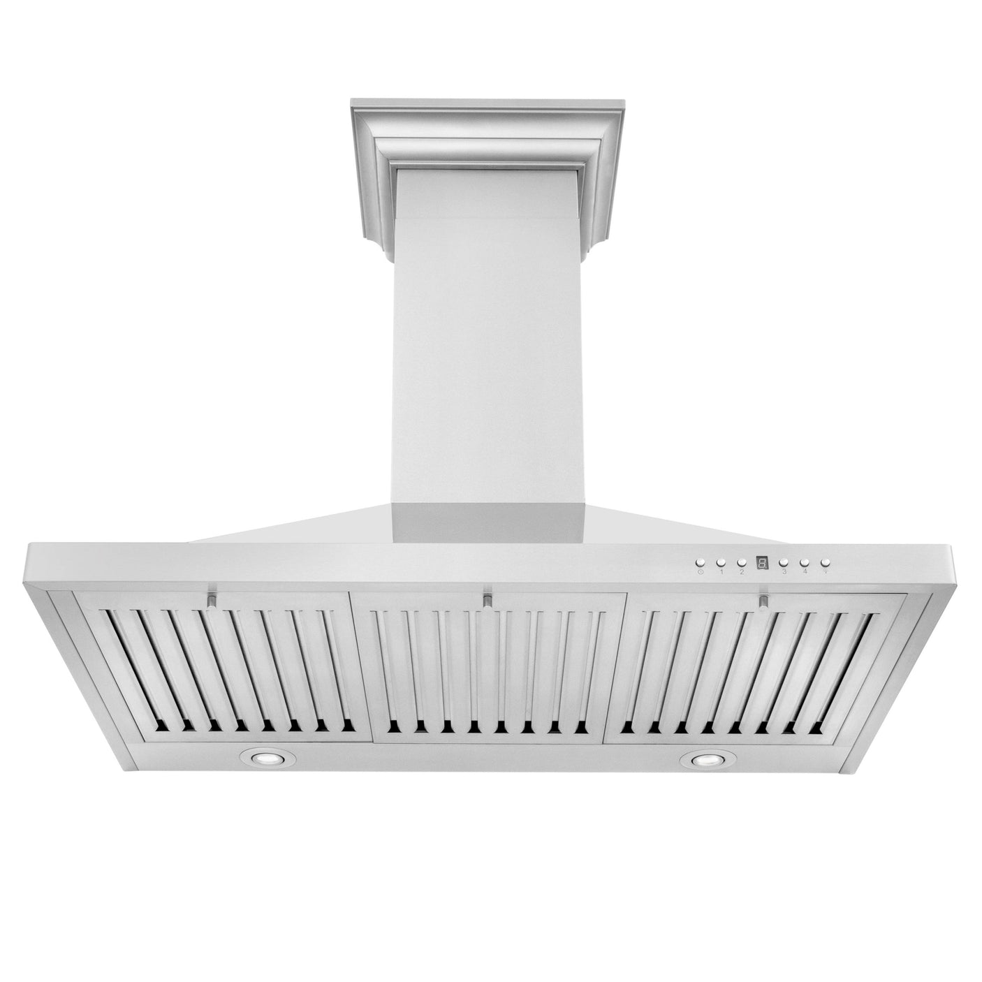 ZLINE Convertible Vent Wall Mount Range Hood in Stainless Steel with Crown Molding (KBCRN)