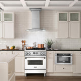 ZLINE 30" 4.0 cu. ft. Range with Gas Stove and Gas Oven in Stainless Steel (RG30) [Color: White Matte]