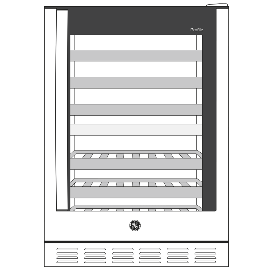 GE Profile™ 44-Bottle Dual Zone Wine Cooler