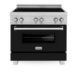 ZLINE 36" 4.6 cu. ft. Induction Range in DuraSnow with a 4 Element Stove and Electric Oven (RAINDS-36) [Color: Blue Gloss]