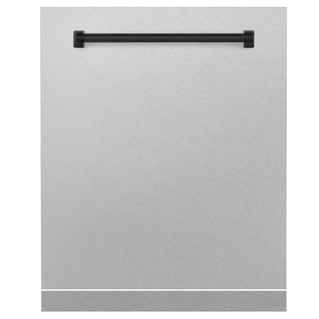 ZLINE 24" Autograph Edition Monument Dishwasher Panel in DuraSnow Stainless Steel (DPMTZ-SN-24) [Color: Matte Black]