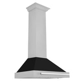 ZLINE 30 in. Convertible Fingerprint Resistant DuraSnow Stainless Steel Range Hood with Stainless Steel Handle (KB4SNX-30) [Color: Black Matte Shell]