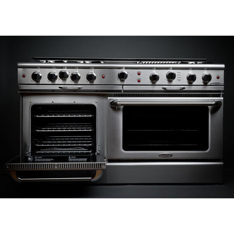 60" Gas Self Clean w/ Rotisserie, 6 Open Burners, 24" Thermo-Griddle