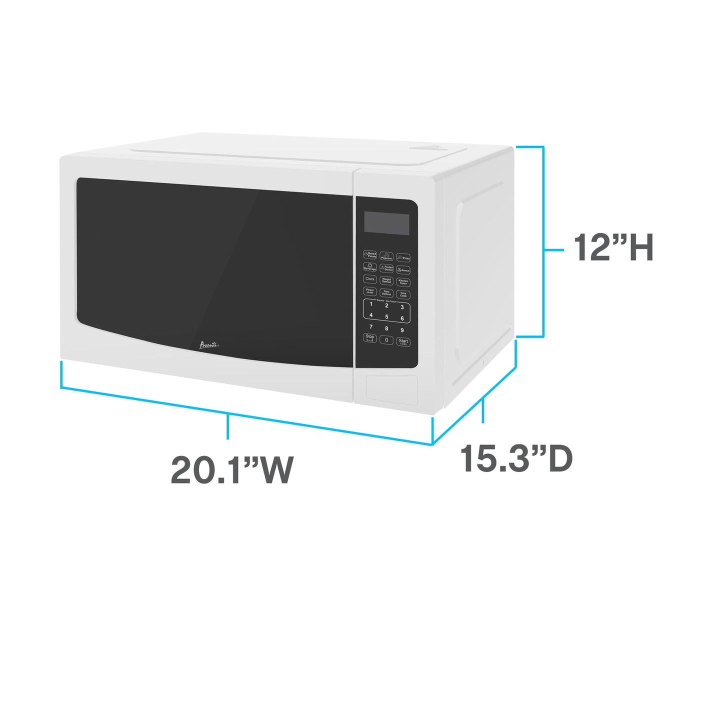 Avanti Microwave Oven, 1.1 cu. ft. Capacity - White / 1.1 cu. ft.