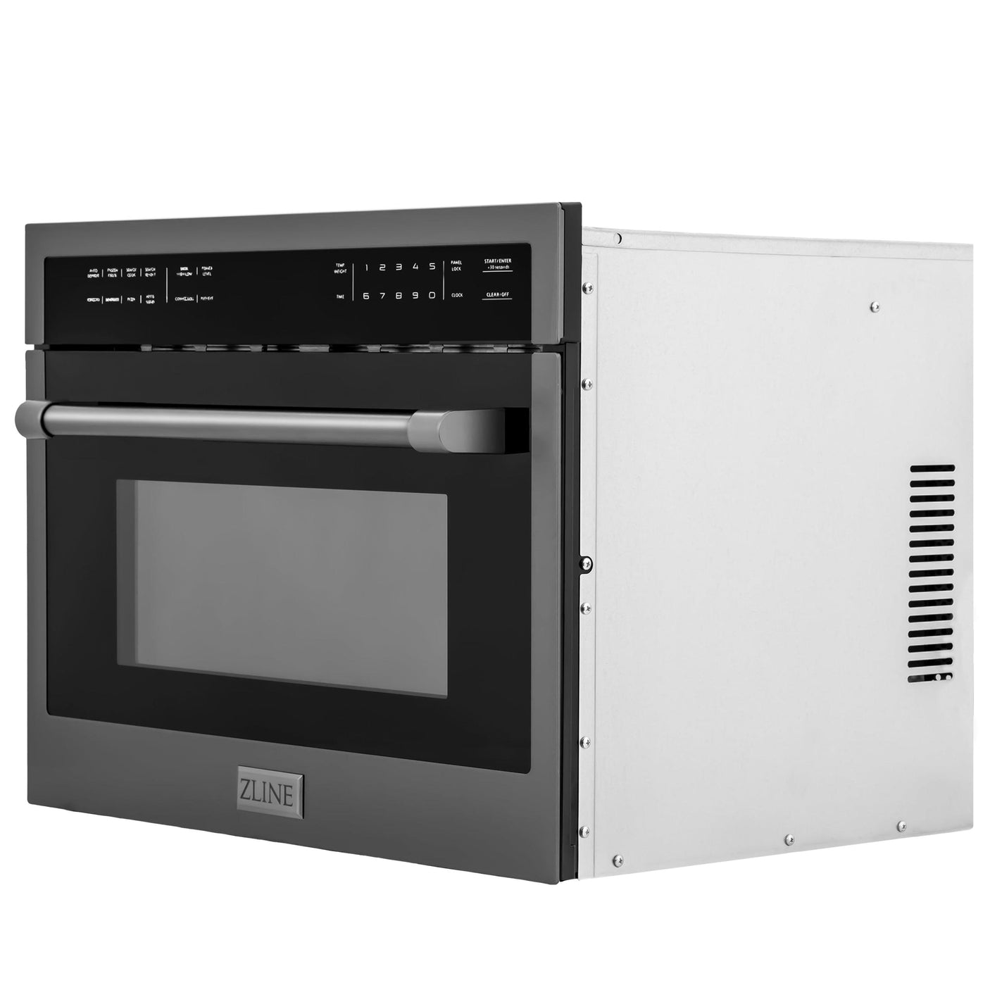 ZLINE 24 in. Built-in Convection Microwave Oven in Stainless Steel with Speed and Sensor Cooking (MWO-24) [Color: Black Stainless Steel]