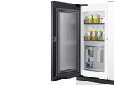 Bespoke Counter Depth 4-Door French Door Refrigerator (23 cu. ft.) with Family Hub™ in White Glass