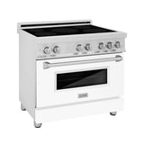 ZLINE 36" 4.6 cu. ft. Induction Range with a 5 Element Stove and Electric Oven in Stainless Steel (RAIND-36) [Color: White Matte]