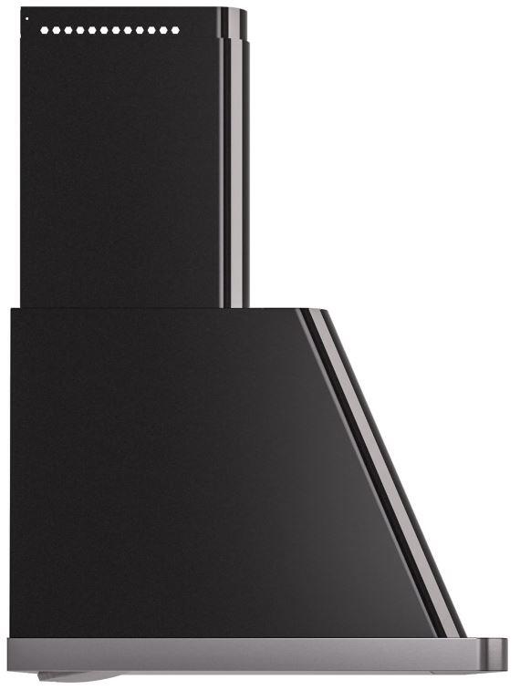 Majestic 36 Inch Glossy Black Wall Mount Convertible Range Hood