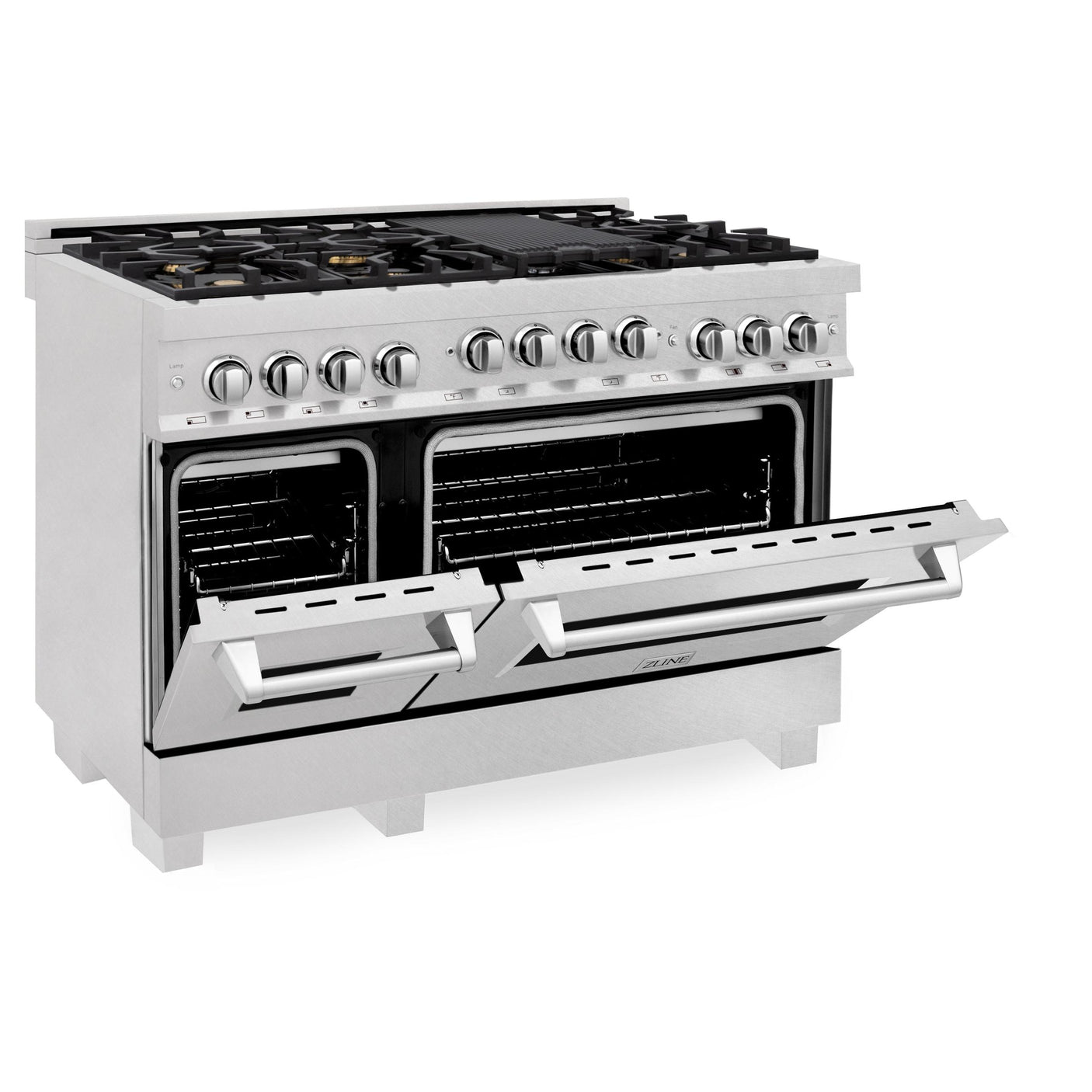 ZLINE 48" 6.0 cu. ft. Range with Gas Stove and Gas Oven in ZLINE DuraSnow Stainless Steel® (RGS-SN-48) [Color: Red Matte]