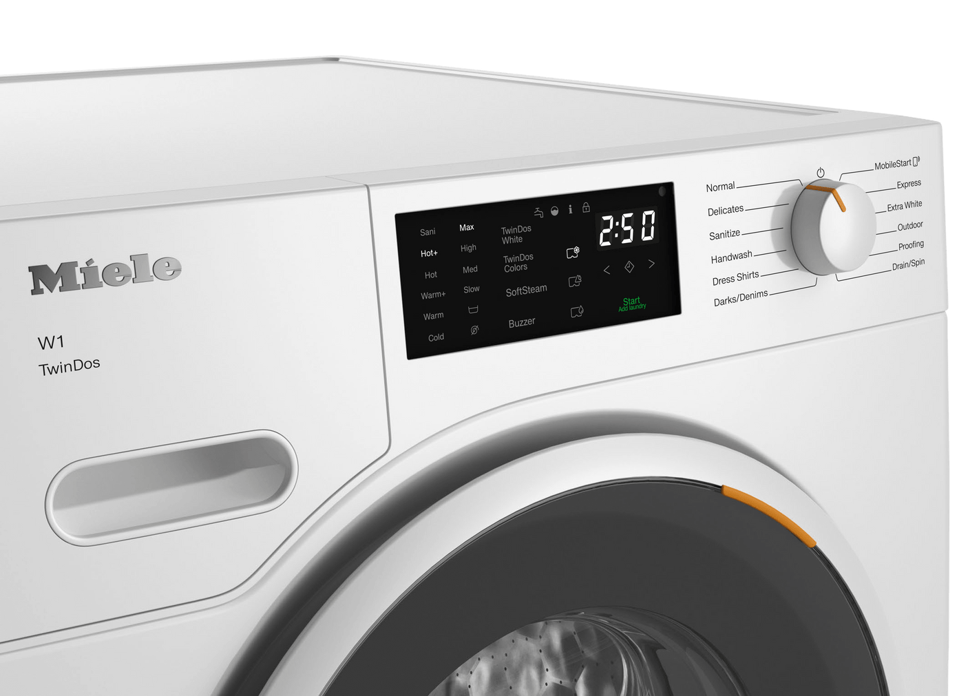 WWD660 WCS TDos - W1 front-loading washing machine: 8 kg  1600 rpm  Auto Dosing  Pre-Ironing  Miele@home  CapDosing