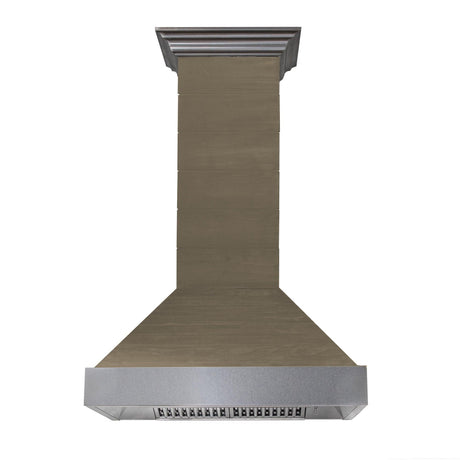 ZLINE Shiplap Wooden Wall Range Hood with Stainless Steel Accent (365YY)