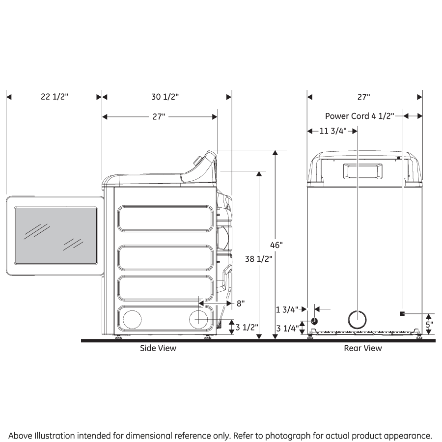 GE® 7.4 cu. ft. Capacity Gas&#x00A0;Dryer with Up To 120 ft. Venting&#x00A0;and&#x00A0;Sensor Dry