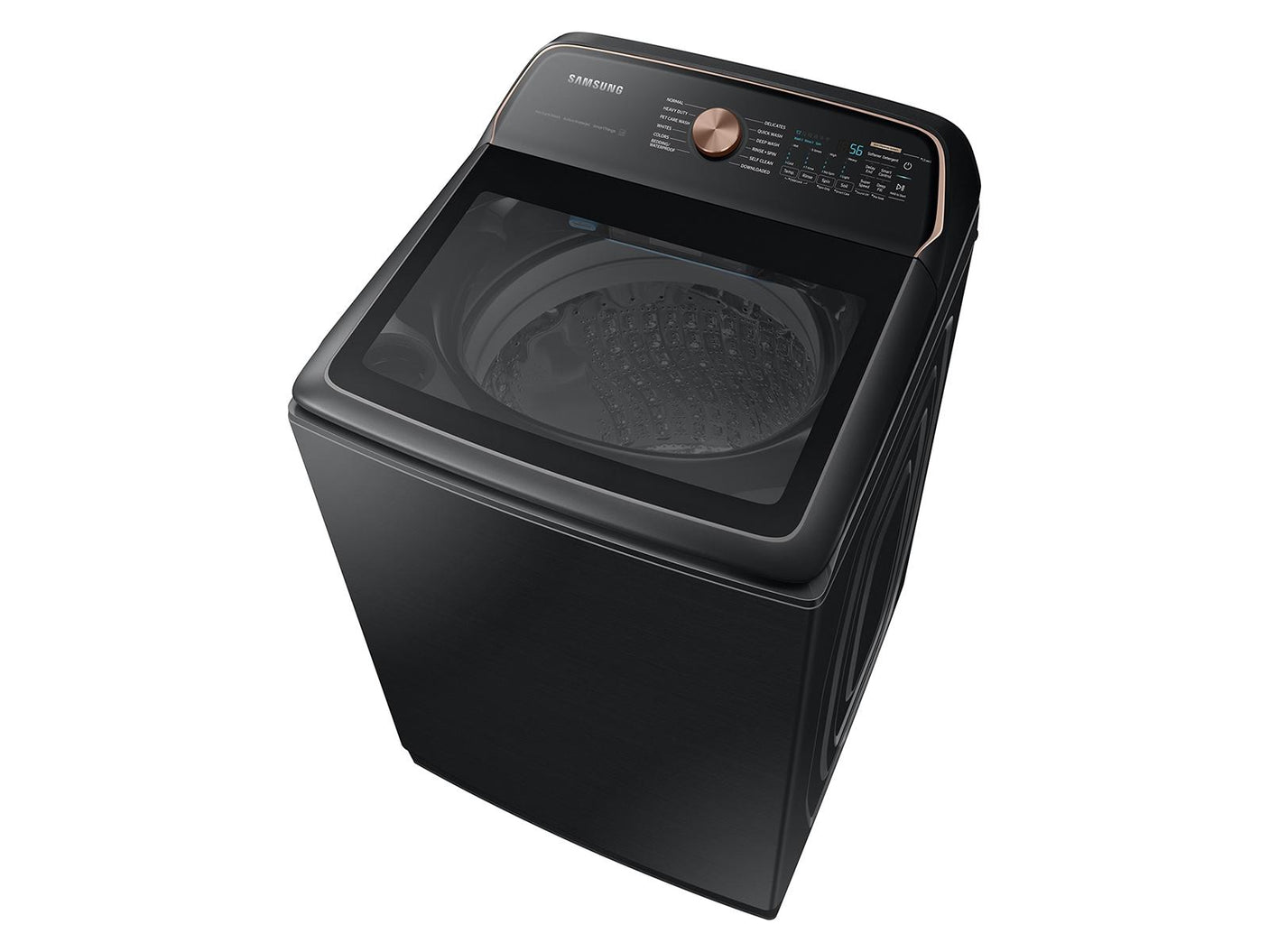 5.4 cu. ft. Extra-Large Capacity Smart Top Load Washer with Pet Care Solution and Auto Dispense System in Brushed Black