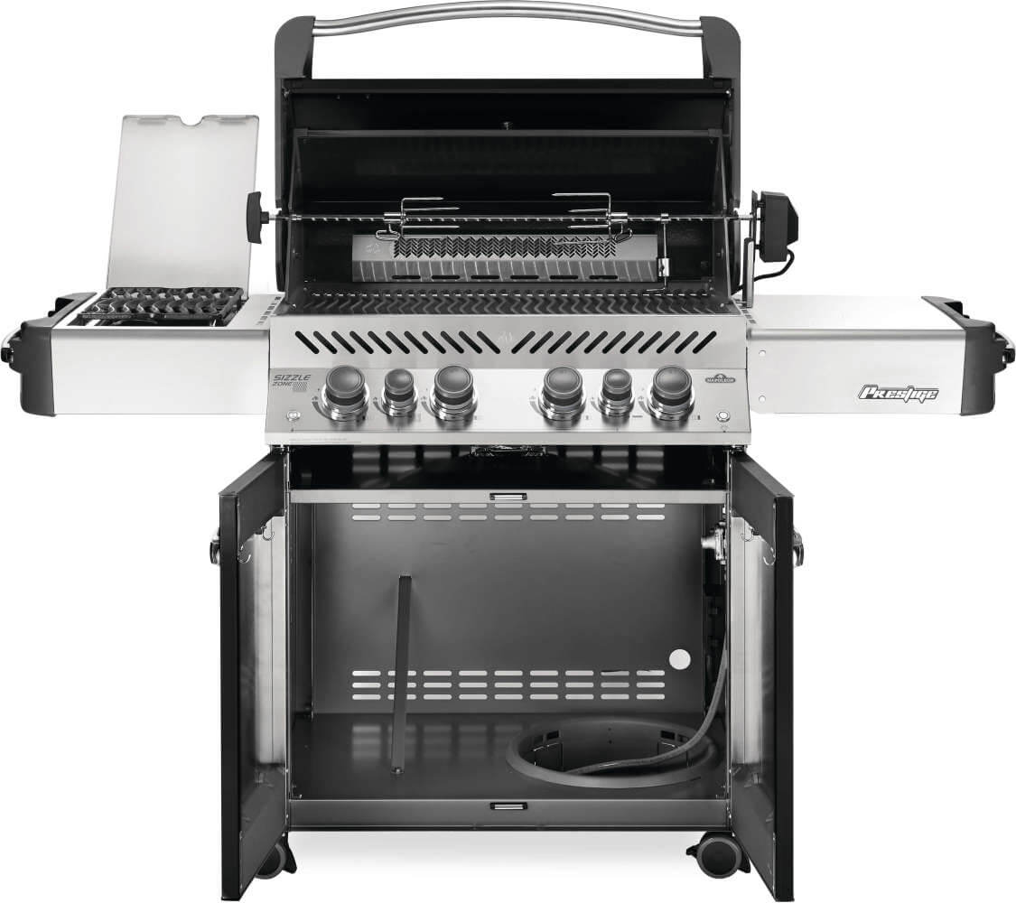 Prestige 500 RSIB with Infrared Side and Rear Burner , Propane, Black