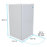 Avanti 3.2 cu. ft. Compact Refrigerator - White / 3.2 cu. ft.