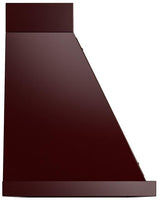 Nostalgie 60 Inch Burgundy Wall Mount Convertible Range Hood