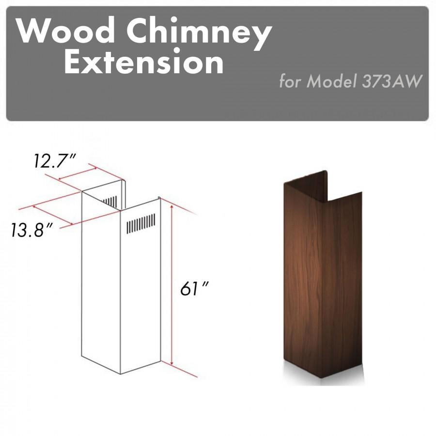 ZLINE 61" Wooden Chimney Extension for Ceilings up to 12.5 ft. (373AW-E)