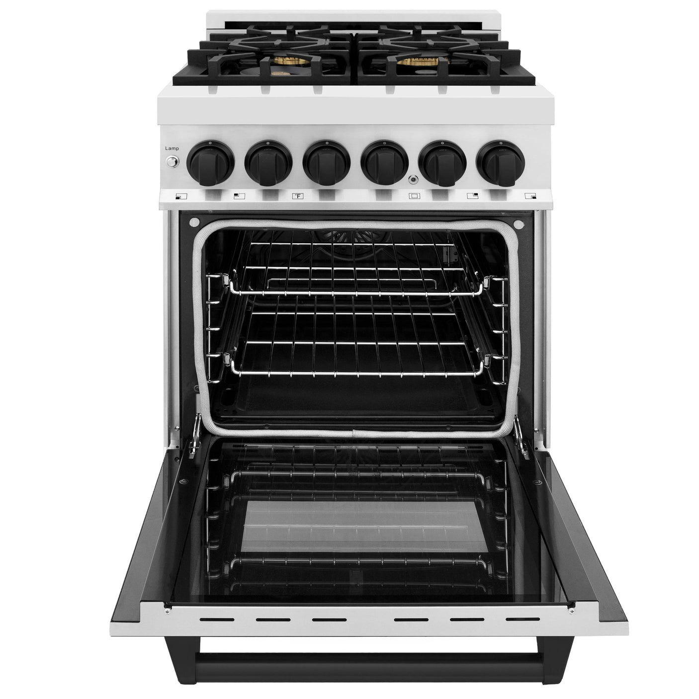 ZLINE Autograph Edition 30" 4.0 cu. ft. Dual Fuel Range with Gas Stove and Electric Oven in Stainless Steel with Accents (RAZ-30) [Color: Matte Black]