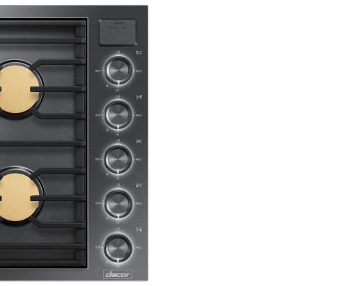 36" Gas Cooktop, Graphite Stainless Steel, Natural Gas