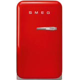 Approx 16" 50's Retro Style Mini Refrigerator, Red, Left hand hinge