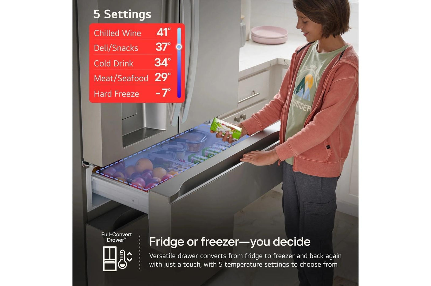 30 cu. ft. Smart Standard-Depth MAX™ 4-Door French Door Refrigerator with Full-Convert Drawer™