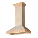 ZLINE Unfinished Wooden Wall Mount Range Hood - Includes Remote Motor (KBUF-RS) [Size: 48 Inch]