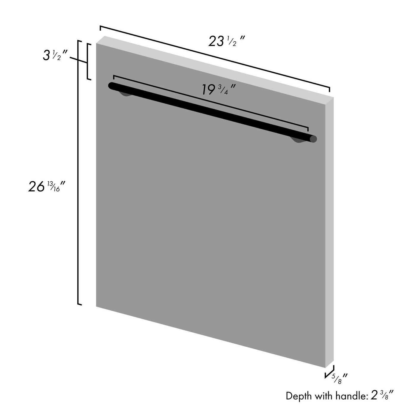 ZLINE 24 in. Dishwasher Panel with Modern Handle (DP-24) [Color: Stainless Steel]