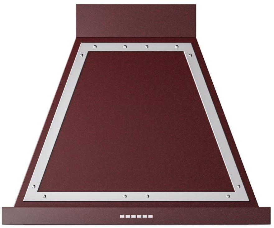 Nostalgie 30 Inch Burgundy Wall Mount Convertible Range Hood