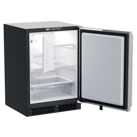 24-In Built-In Refrigerator Freezer with Door Style - Stainless Steel