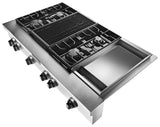 48-Inch 4 Burner Gas Rangetop, Commercial-Style - Stainless Steel