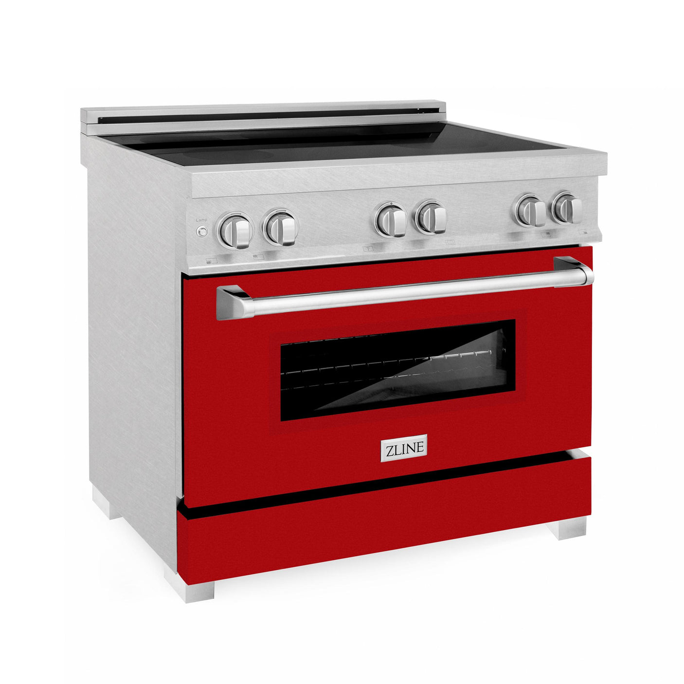 ZLINE 36" 4.6 cu. ft. Induction Range in DuraSnow with a 4 Element Stove and Electric Oven (RAINDS-36) [Color: Blue Gloss]