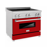 ZLINE 36" 4.6 cu. ft. Induction Range in DuraSnow with a 4 Element Stove and Electric Oven (RAINDS-36) [Color: Blue Gloss]